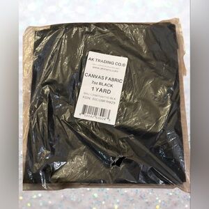 Premium 7oz Black Cotton Duck Canvas Fabric 60'' Wide Crafts, Apparel - 1 Yard